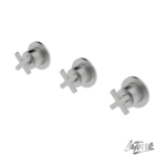 Βαλβίδες Ζεστό-Κρύο με εκτροπέα 3 εξόδων, La Torre Elle Cross Inox Finish