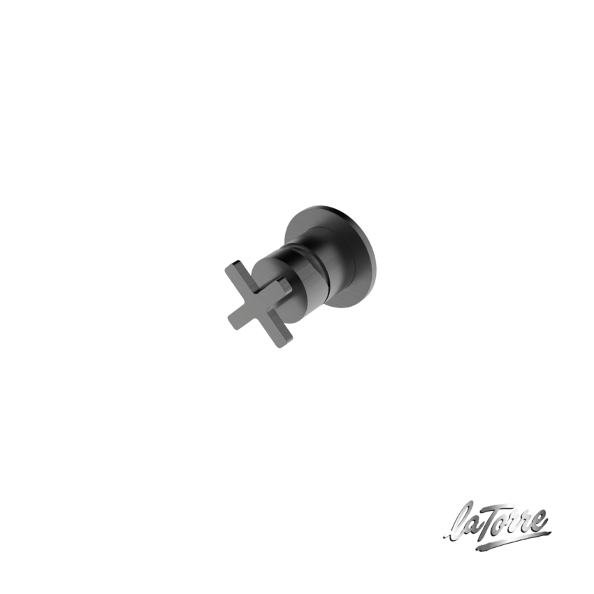 Μίκτης Εντοιχισμού 1 Εξόδου Εlle Cross La Torre Black Brushed - Image 2