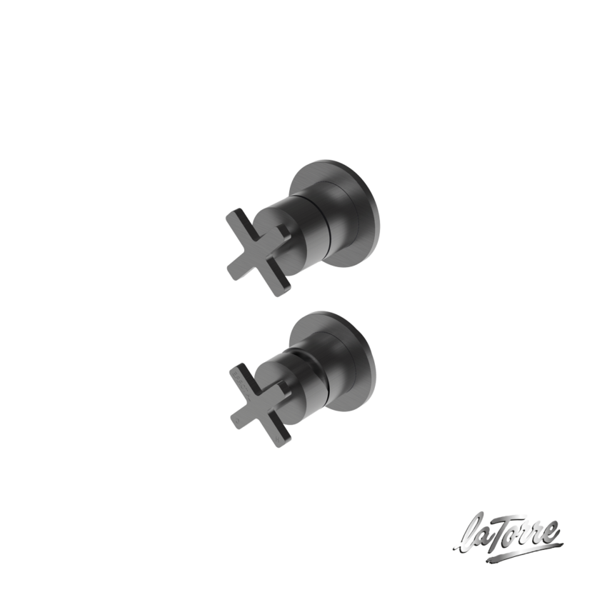 Μίκτης Εντοιχισμού 3 Εξόδων Elle Cross La Torre Black Brushed - Image 2