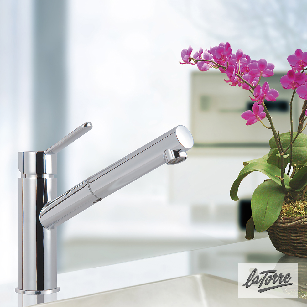 Μπαταρία Νεροχύτη Κουζίνας με Τηλέφωνο Ντους Newpro La Torre Chrome Μπαταρία Νεροχύτη Κουζίνας με Τηλέφωνο Ντους Newpro La Torre Chrome - Image 1