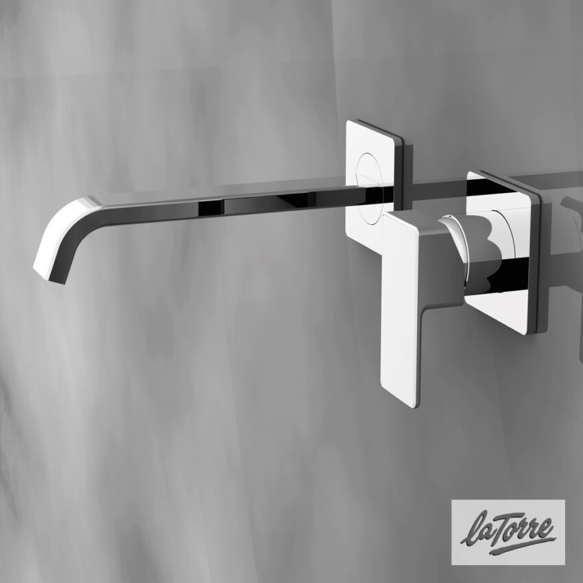 Μπαταρία Νιπτήρα Τοίχου Profili-Plus La Torre Chrome - Image 2