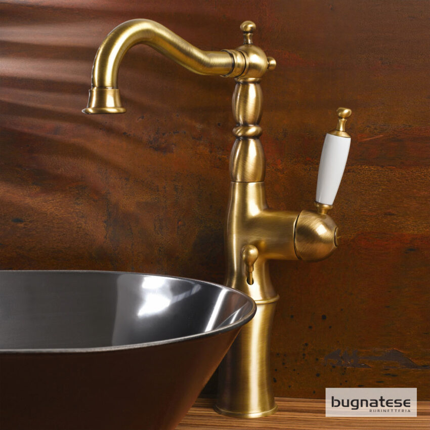 Μπαταρία Νιπτήρα Υψηλή με Βαλβίδα Clic-Clac Oxford Bugnatese Chrome - Image 2