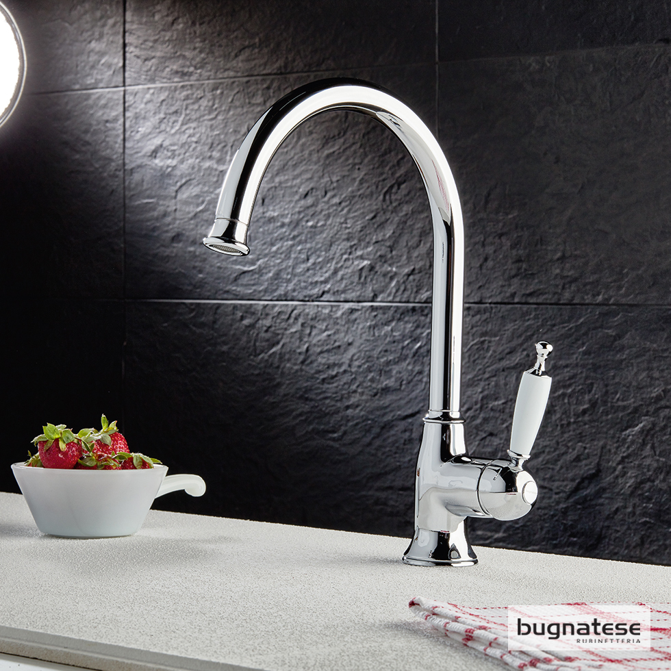 Μπαταρία Νεροχύτη Κουζίνας Oxford Bugnatese Chrome Μπαταρία Νεροχύτη Κουζίνας Oxford Bugnatese Chrome - Image 1