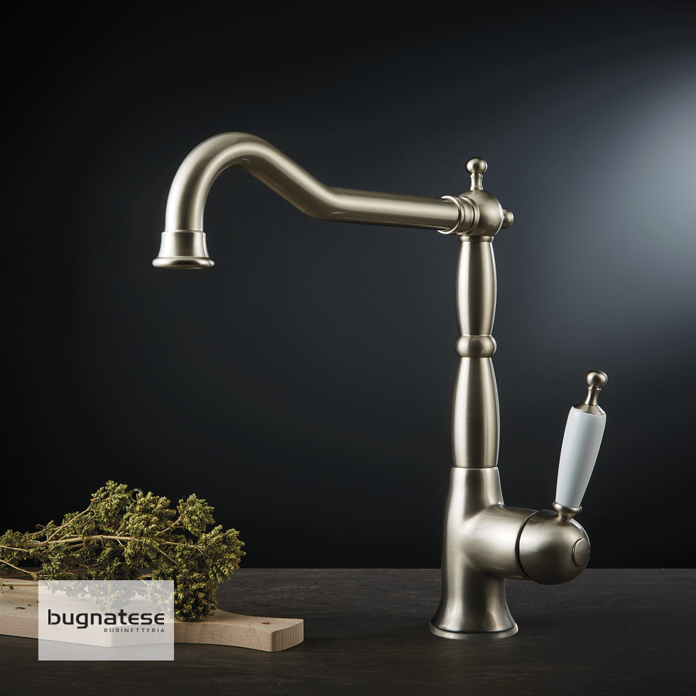 Μπαταρία Νεροχύτη Κουζίνας Oxford Bugnatese Inox finish Μπαταρία Νεροχύτη Κουζίνας Oxford Bugnatese Inox finish - Image 1