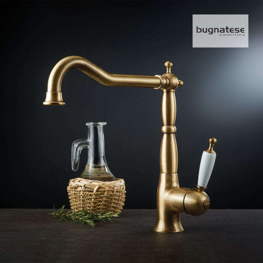 Μπαταρία Νεροχύτη Κουζίνας Oxford Bugnatese Bronze - Image 2