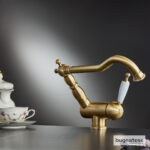 Μπαταρία Νεροχύτη Κουζίνας Σπαστή για χρήση κάτω από παράθυρο Bugnatese Bronze - Image 3