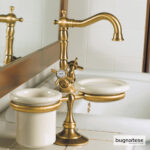 Μπαταρία Νιπτήρα με Αυτόματη Βαλβίδα Princeton Bugnatese Bronze - Image 2