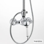 Μπαταρία Ντουζιέρας με Κεφαλή και Κολώνα ρυθμιζόμενου ύψους Oxford Bugnatese Chrome - Image 2