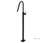 Μπαταρία Νιπτήρα Επιδαπέδια h.124,5εκ. Eurorama Black Matt