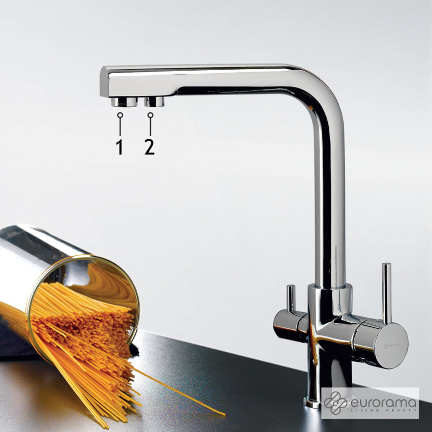Μπαταρία Νεροχύτη Κουζίνας Filter-tap για Ντεπόζιτο Eurorama Chrome - Image 2