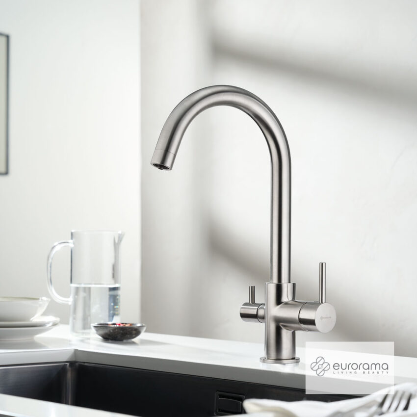 Μπαταρία Νεροχύτη Κουζίνας Filter-tap για Φίλτρο Eurorama Inox - Image 2