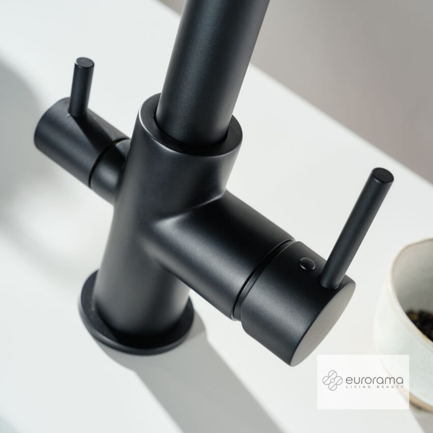 Μπαταρία Νεροχύτη Κουζίνας Filter-tap για Φίλτρο Eurorama Black Matt - Image 4