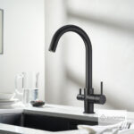 Μπαταρία Νεροχύτη Κουζίνας Filter-tap για Ντεπόζιτο Eurorama Black Matt - Image 3