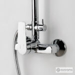 Μπαταρία Ντουζιέρας με Κεφαλή και Κολώνα μη ρυθμιζόμενου ύψους Klint Chrome - Image 2