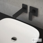 Μπαταρία Νιπτήρα Τοίχου Quadra Eurorama Black Μatt - Image 2