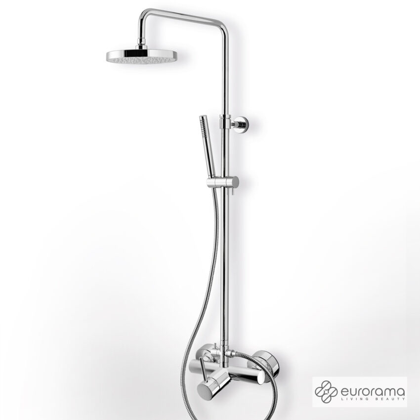 Μπαταρία Ντουζιέρας με Κεφαλή και Κολώνα ρυθμιζόμενου ύψους Tonda Chrome - Image 2
