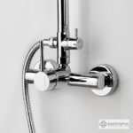 Μπαταρία Ντουζιέρας με Κεφαλή και Κολώνα ρυθμιζόμενου ύψους Tonda Chrome - Image 3