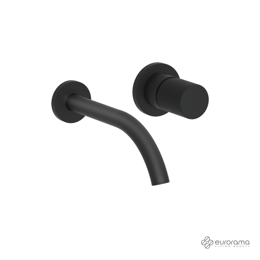 Μπαταρία Νιπτήρα Τοίχου Eletta Tecno Eurorama Black Matt - Image 2