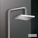 Ρυθμιζόμενη Κολώνα Ντους με κεφαλή 20x20 για σύνδεση μεΜπαταρία Λουτρού, Chrome - Image 3