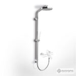 Σταθερή Κολώνα Ντους (Μη ρυθμιζόμενη στο ύψος) με κεφαλή Φ20 για σύνδεση μεΜπαταρία Λουτρού, Chrome