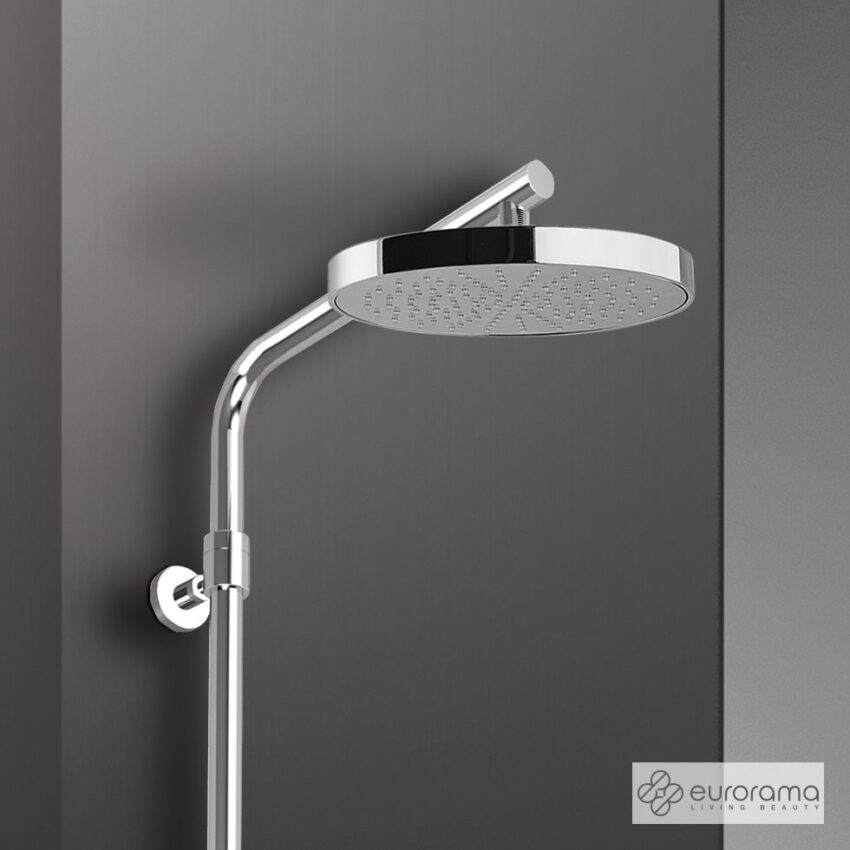 Σταθερή Κολώνα Ντους (Μη ρυθμιζόμενη στο ύψος) με κεφαλή Φ20 για σύνδεση μεΜπαταρία Λουτρού, Chrome - Image 3