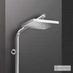 Σταθερή Κολώνα Ντους (Μη ρυθμιζόμενη στο ύψος) με κεφαλή 20X20 για σύνδεση μεΜπαταρία Λουτρού, Chrome - Image 3