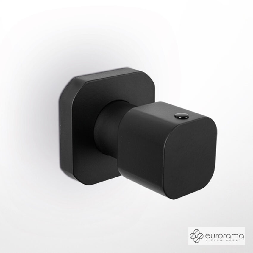 Εκτροπέας 3 εξόδων για εντοιχισμένο σύστημα ντουζιέρας, Eurorama Quadra Black Matt - Image 2