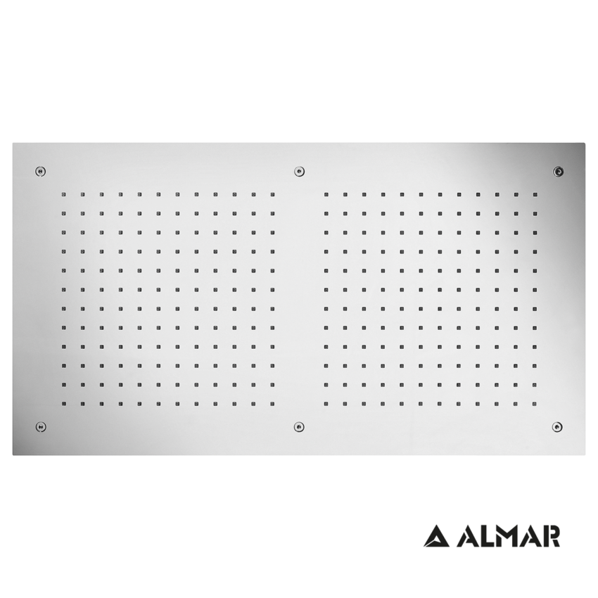 Κεφαλή Ντουζ Εντοιχισμού Οροφής 70x38 Almar Inox Chrome - Image 2