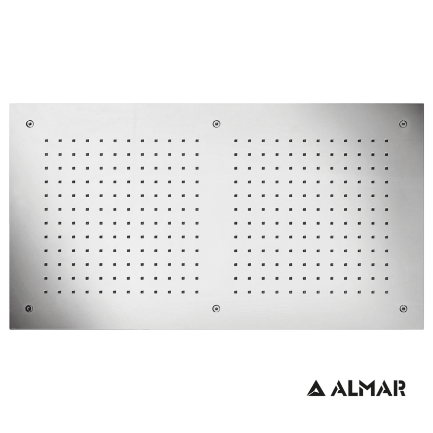 Κεφαλή Ντουζ Εντοιχισμού Οροφής 70x38 Almar Inox Brushed - Image 2