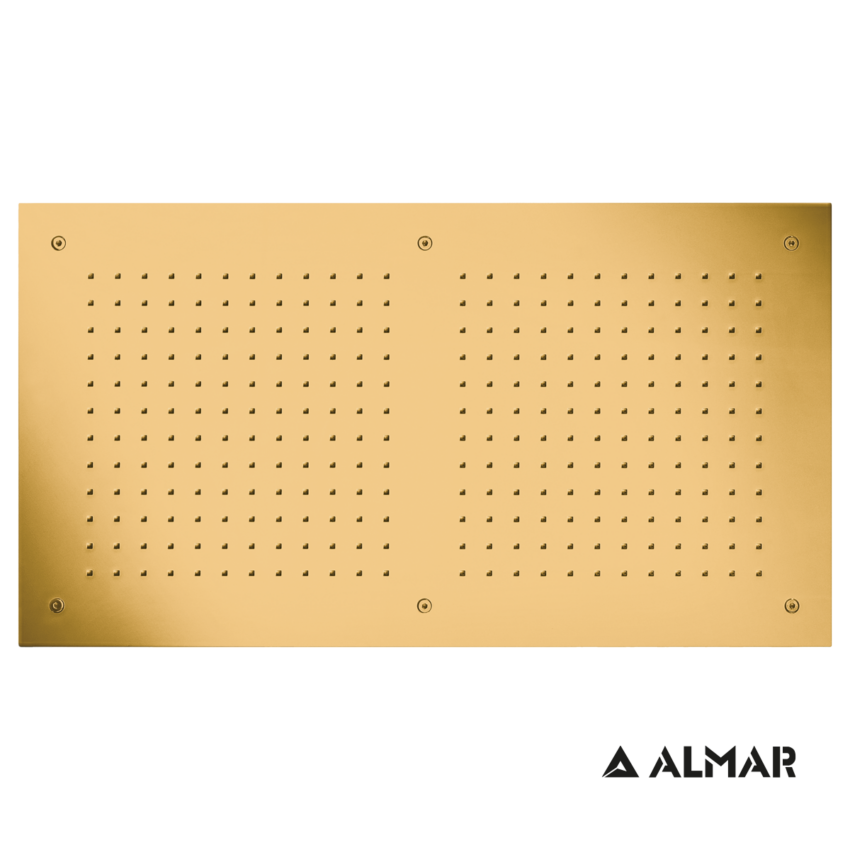 Κεφαλή Ντουζ Εντοιχισμού Οροφής 70x38 Almar Brushed Gold - Image 2