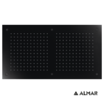 Κεφαλή Ντουζ Εντοιχισμού Οροφής 70x38 Almar Black Matt - Image 2