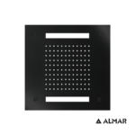 Κεφαλή Ντουζ Εντοιχισμού Οροφής 30x30 με Χρωματοθεραπεία, Almar Black Matt - Image 2