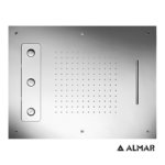Κεφαλή Ντουζ Εντοιχισμού Οροφής 63x48 Almar Inox Brushed - Image 2