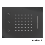 Κεφαλή Ντουζ Εντοιχισμού Οροφής 63x48, Almar PVD Black Brushed - Image 2