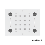 Κεφαλή Ντουζ Εντοιχισμού Οροφής Temptation 63x48 με Σύνδεση Bluetooth και Χρωματοθεραπεία, Almar Inox Chrome