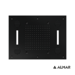 Κεφαλή Ντουζ Εντοιχισμού Οροφής 63x48 με Σύνδεση Bluetooth και Χρωματοθεραπεία, Almar Black Matt - Image 2
