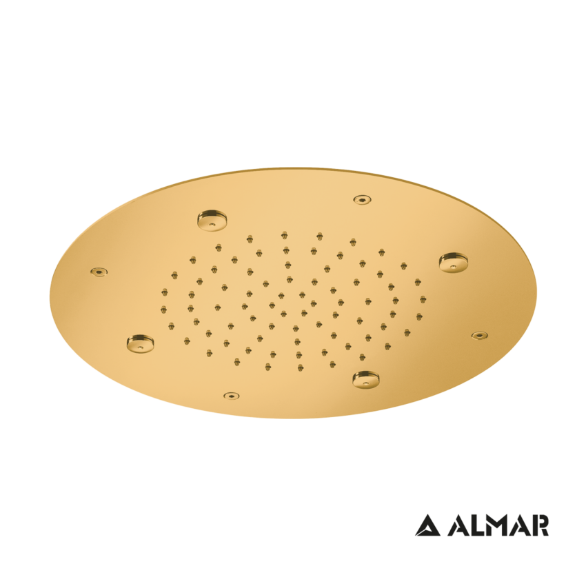 Κεφαλή Ντουζ Εντοιχισμού Οροφής Φ38 Almar PVD Brushed Gold - Image 2
