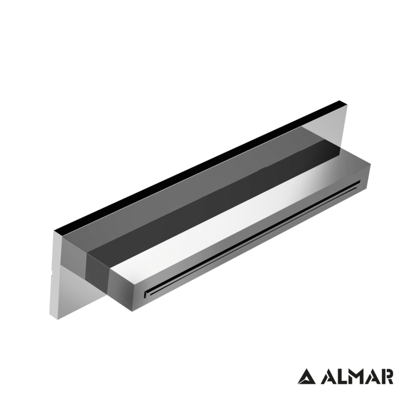 Καταρράκτης Ντουζ XL 34,6x8 Almar Brushed Inox - Image 2