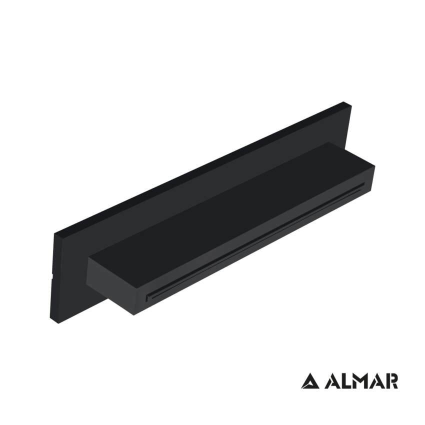 Καταρράκτης Ντουζ XL 34,6x8 Almar Black Matt - Image 2