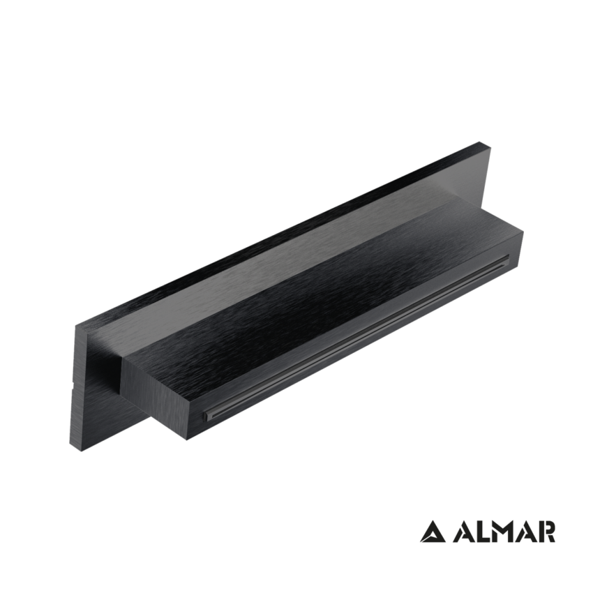 Καταρράκτης Ντουζ XL 34,6x8 Almar PVD Black Brushed - Image 2