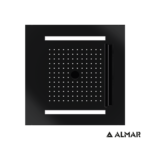 Κεφαλή Ντουζ Εντοιχισμού Οροφής Temotion με Χρωματοθεραπεία 50x50, Almar Βlack Matt - Image 2