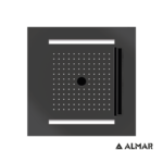 Κεφαλή Ντουζ Εντοιχισμού Οροφής Temotion με Χρωματοθεραπεία 50x50, Almar PVD Black Brushed - Image 2