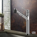 Μπαταρία Νεροχύτη Κουζίνας με Τηλέφωνο Ντους 2 ροών Thalium Gessi Chrome