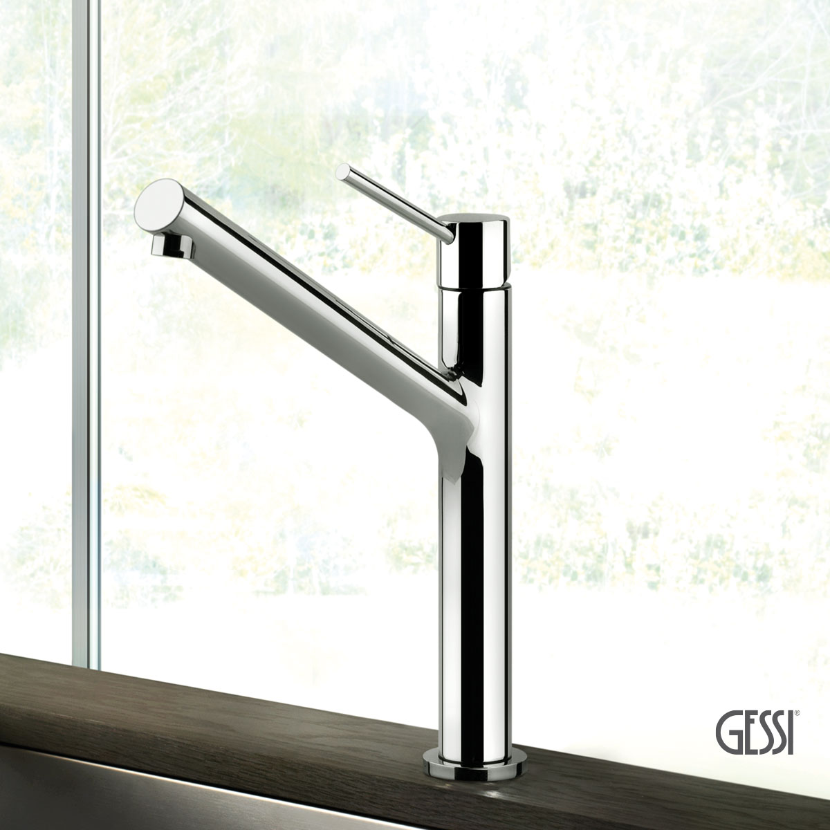 Μπαταρία Νεροχύτη Κουζίνας Thalium Gessi Chrome Μπαταρία Νεροχύτη Κουζίνας Thalium Gessi Chrome - Image 1