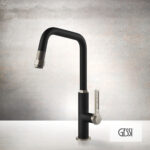 Μπαταρία Νεροχύτη Κουζίνας με Τηλέφωνο Ντους Officine Gessi Inox/Black Matt - Image 2