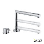 Μπαταρία Νεροχύτη Κουζίνας Cono Βυθιζόμενη Chrome - Image 4