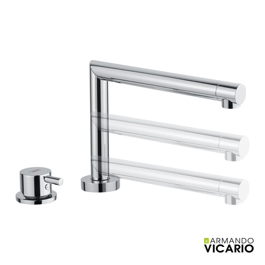 Μπαταρία Νεροχύτη Κουζίνας Cono Βυθιζόμενη Chrome - Image 4