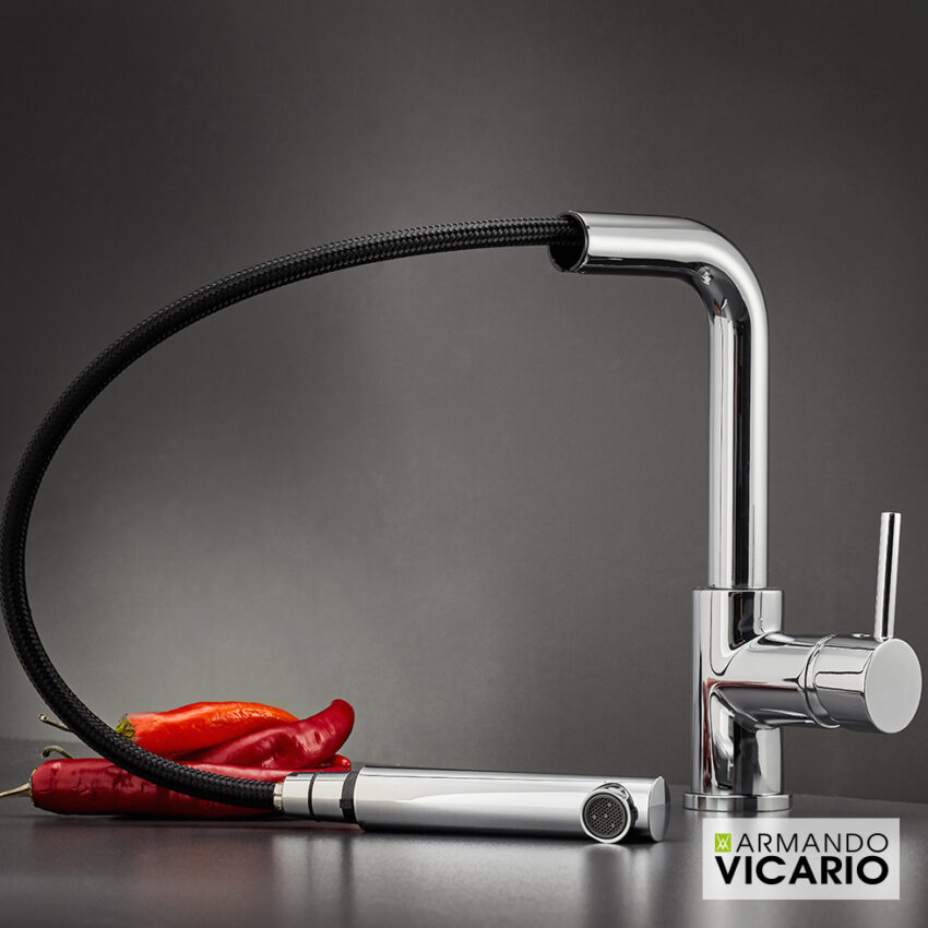 Μπαταρία Νεροχύτη Κουζίνας Fluo Chrome - Image 2