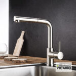 Μπαταρία Νεροχύτη Κουζίνας Fluo Vicario Inox finish - Image 2