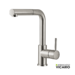 Μπαταρία Νεροχύτη Κουζίνας Fluo Vicario Inox finish